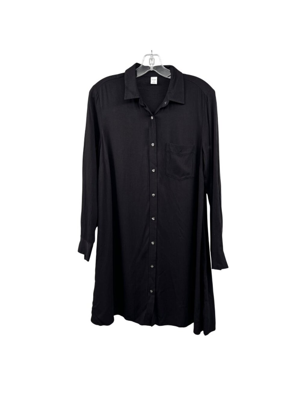 Old Navy Womens Shirt Dress Long Sleeve Black Size Medium